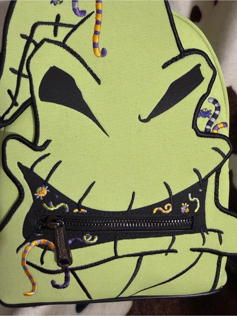 Lime Green Cartoon Face Women’s Backpack
